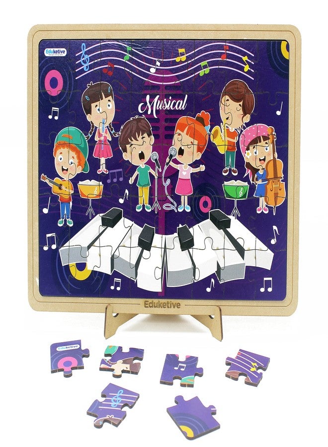 Eduketive مجموعة ألغاز الصور المقطوعة الموسيقية من Eduketive PuzzleDecor، 6 قطع، 40 قطعة، هدية مثالية لأعياد الميلاد - Image 4